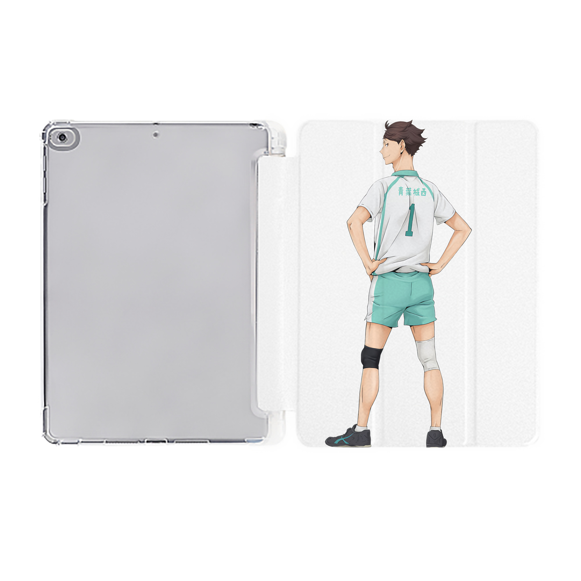 （画像用） ハイキュー!! Haikyu!! IPad ケース ペン収納付き 三つ折りスタンド PUレザー×シリコン 対応機種9.5/10.5/10.9インチ